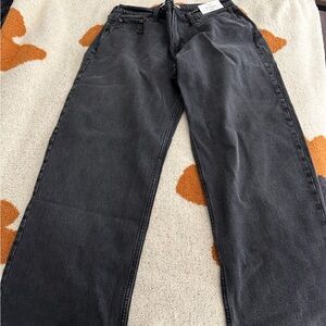 Abercrombie black baggy jeans. Size 8 Long.